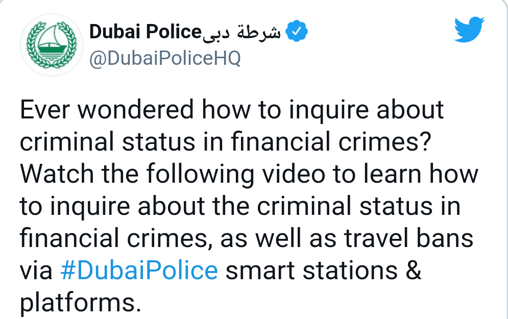 Check Dubai Police Case And Travel Ban 24 Hours Gulf News